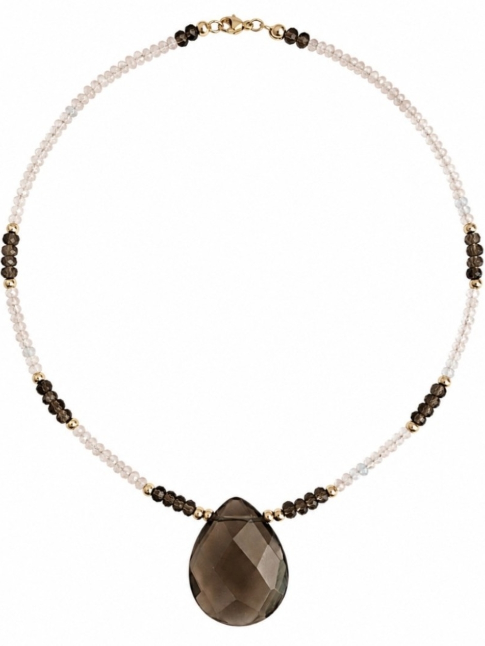 Smokey Quartz and Morganite Necklace